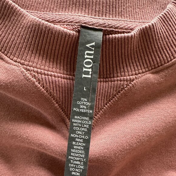 Vuori Sedona Crewneck Sweatshirt Womens Size L Athleisure Relaxed Pullover Pink - Picture 5 of 7